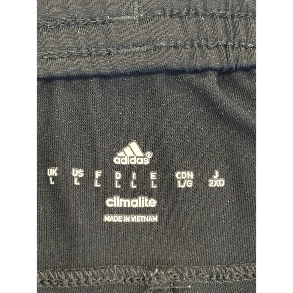 Adidas Climalite Mens Large Black Tapered Training Pants Zip Ankle Joggers L